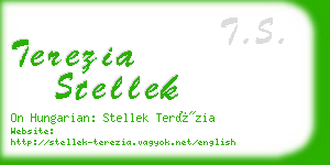 terezia stellek business card